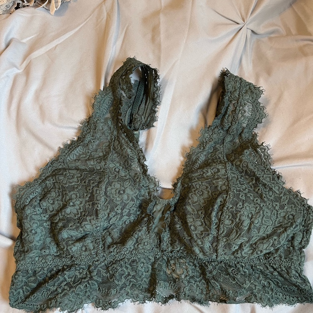 Aerie Lace Bralette in Green